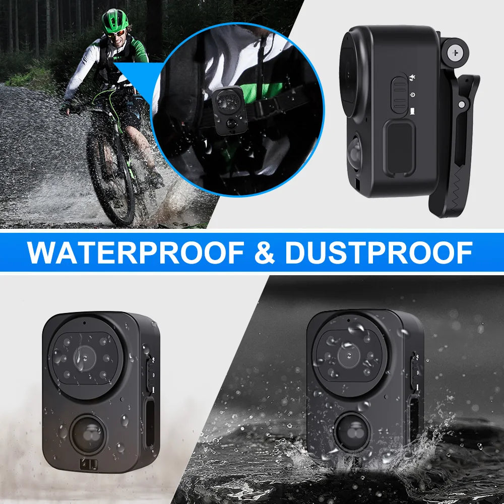 PD01 Waterproof Mini Camera Motorcycle and Bike Recorder Sport DV Pocket PIR Small Police Wearable Body