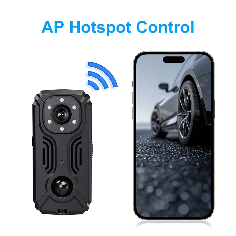 MD37-2K Hotspot Wifi Mini Camera IR-CUT Night Vision DVR Miniature Camcorder Pocket Police Body Cam PIR Bike Cameras Sports DV