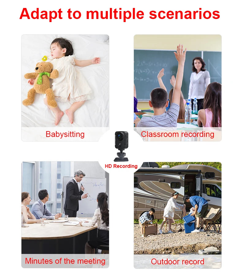 MD29 HD Mini Body Camera 1080P Security Pocket Cameras Motion Activated Small Nanny Cam for Cars Standby Espia Webcam 8H Working