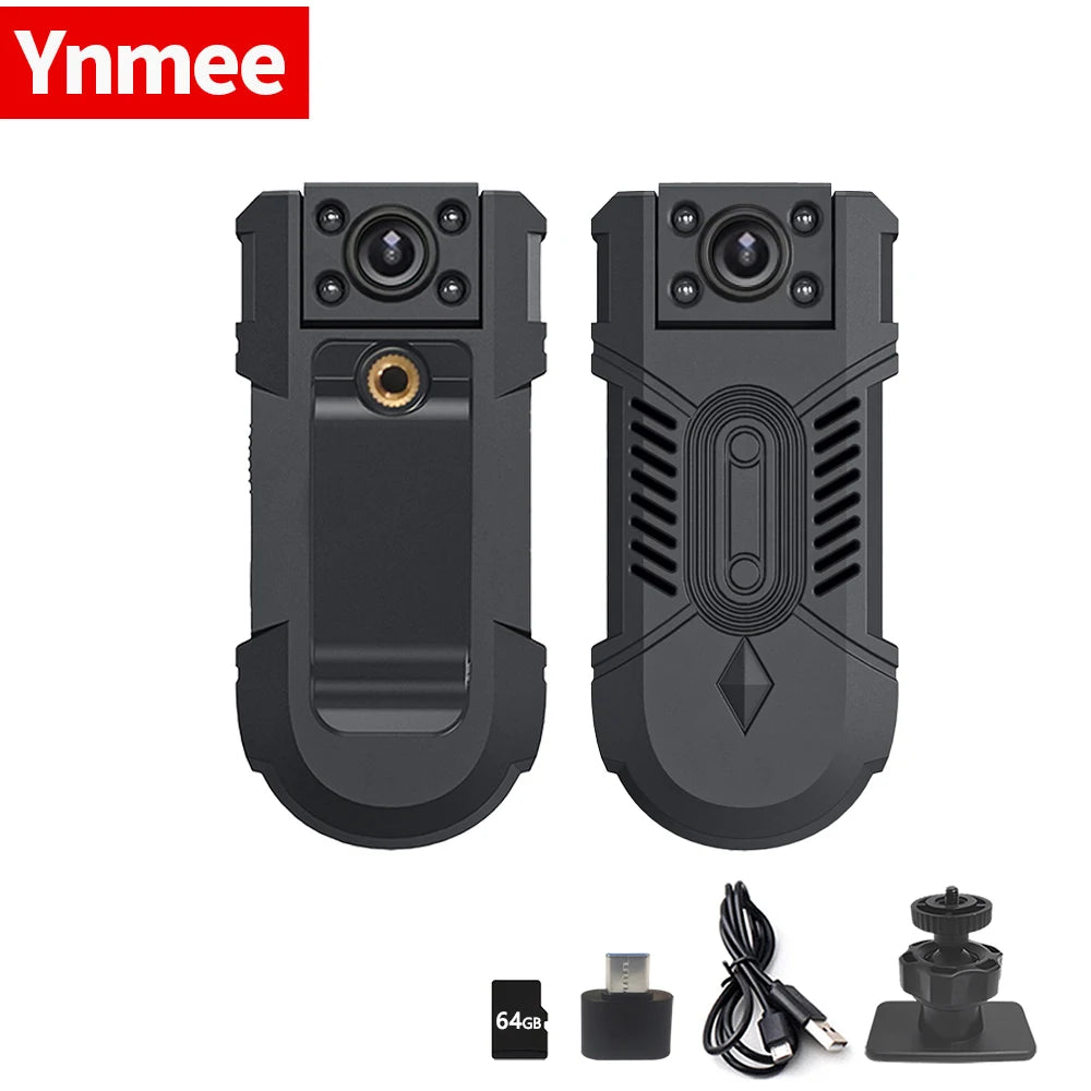 MD32 Mini Body Camera 8 Hours Camcorder Full 1080P HD Police Cam Small 180° Rotating Bike Camera Sports DV Car DVR Pocke Webcam