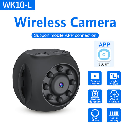 WK10 Mini Wifi Camera Wireless Video Clear IR Night Vision Motion Detection Home Security Surveillance Camera Monitor