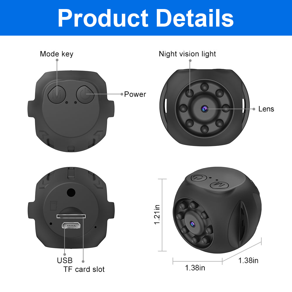 WK10 Mini Wifi Camera Wireless Video Clear IR Night Vision Motion Detection Home Security Surveillance Camera Monitor
