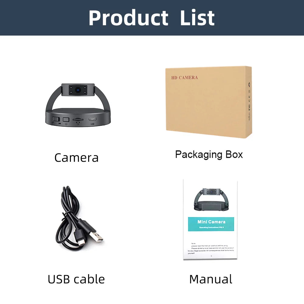 Mini Camera 1080P Small Digital Video Recorder Espial Portable Cameras Motion Detection 10Hours Hide DVR Camcorders No Wifi Cam