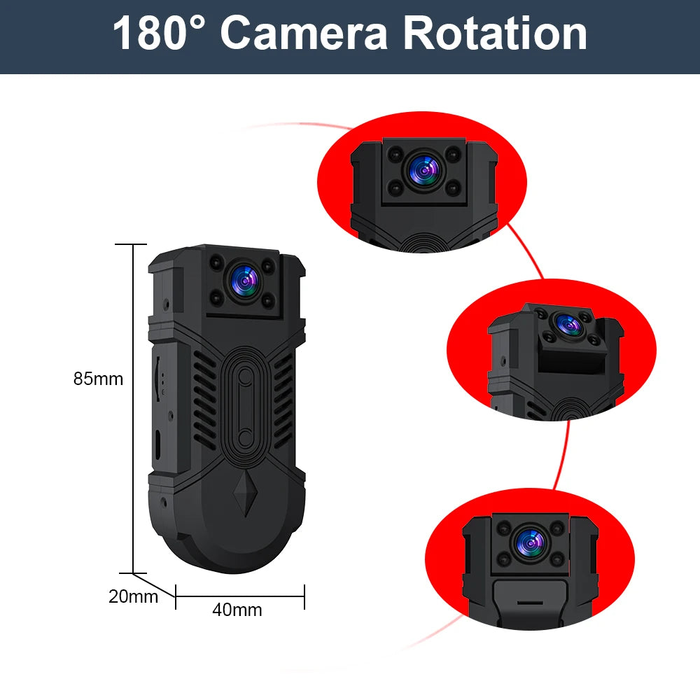 WD18 Wireless Mini Camera WiFi IP Home Safety Body Cam Night Vision Remote real-time Monitor For Home Tiny battery Security Cameras