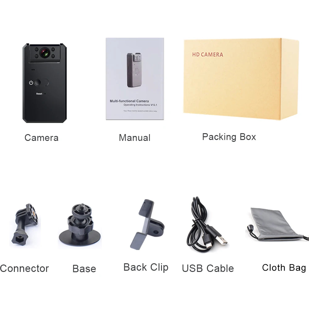 MD90 Mini Camcorder 1080P Camera Night Vision Sport Outdoor DV Voice Video Recorder Action HD  Cam Recorder