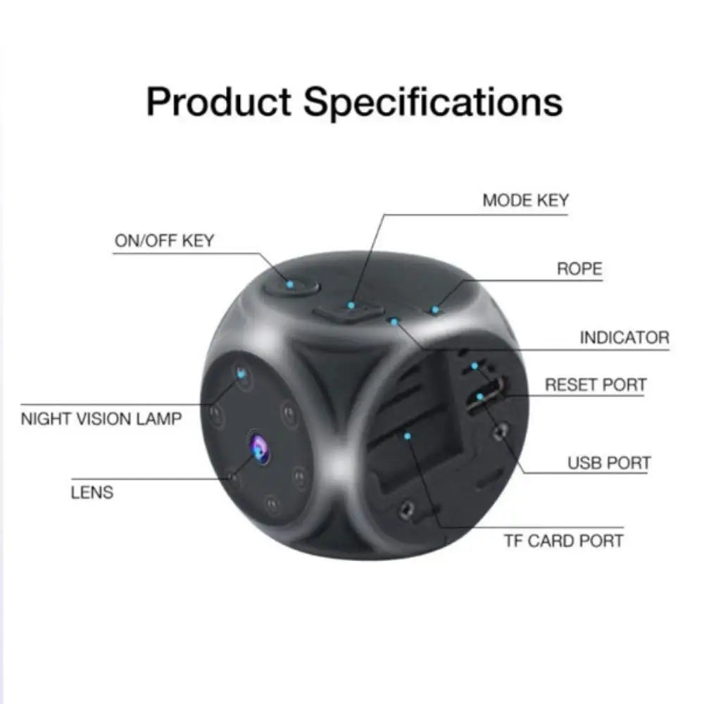 MD21 Mini dice Camera HD 1080P Sensor Night Vision Camcorder Motion DVR Micro secret cam Sport DV Video small tiny Cameras gift