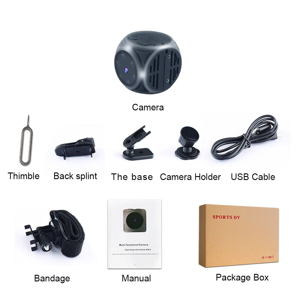MD21 Mini dice Camera HD 1080P Sensor Night Vision Camcorder Motion DVR Micro secret cam Sport DV Video small tiny Cameras gift