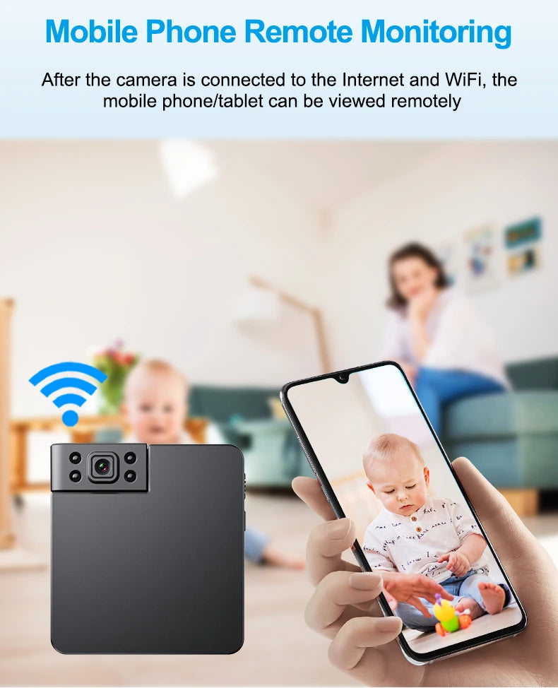 Lnhaa WK11 Mini Wifi Camera Wireless Video Clear IR Night Vision Motion Detection Home Security Surveillance Camera Monitor
