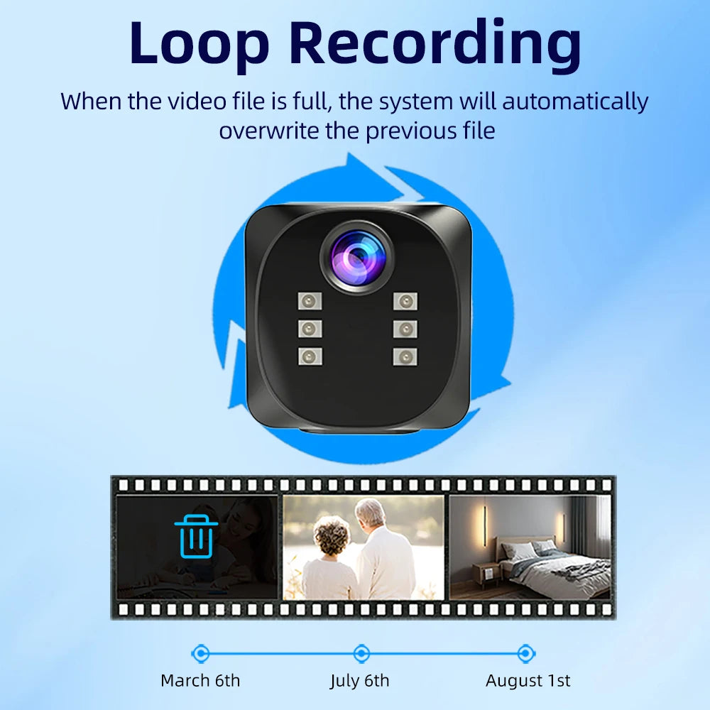 WD19 Mini WiFi Camera Smart Wireless Camcorder HD Small Cam Motion Detection Vlog Espia Night Vision Video  IP Webcamera 1080P