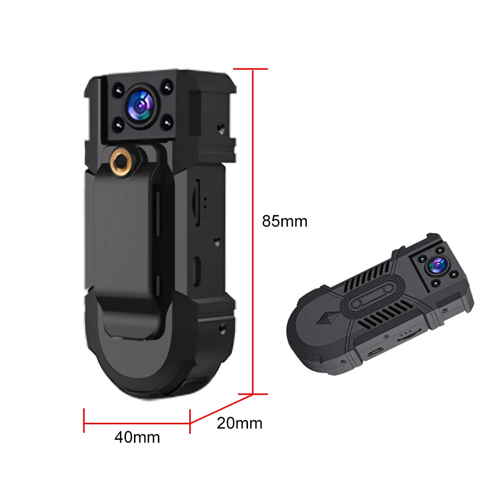 MD32 Mini Body Camera 8 Hours Camcorder Full 1080P HD Police Cam Small 180° Rotating Bike Camera Sports DV Car DVR Pocke Webcam