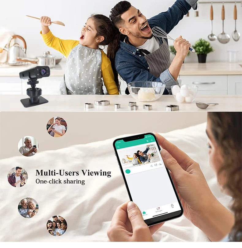 Lnhaa WK13 HD Wifi Camera Surveillance Home Indoor Audio Wireless Camera IPC HD CCTV Video Security Protection IP Monitor