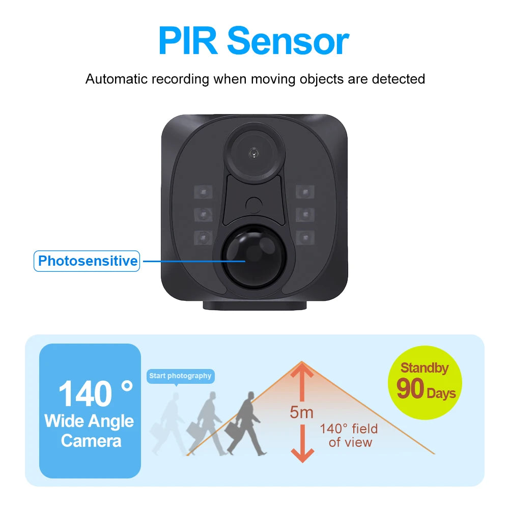 lnhaa WD22 4MP Wireless Security Camera with PIR Alarm  2-Way Talk - 140° Wide Angle 90D Standby Night Vision