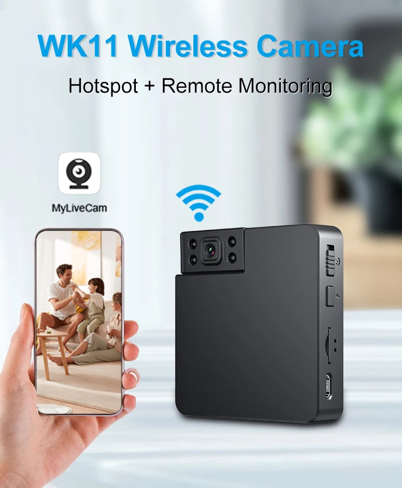 Lnhaa WK11 Mini Wifi Camera Wireless Video Clear IR Night Vision Motion Detection Home Security Surveillance Camera Monitor