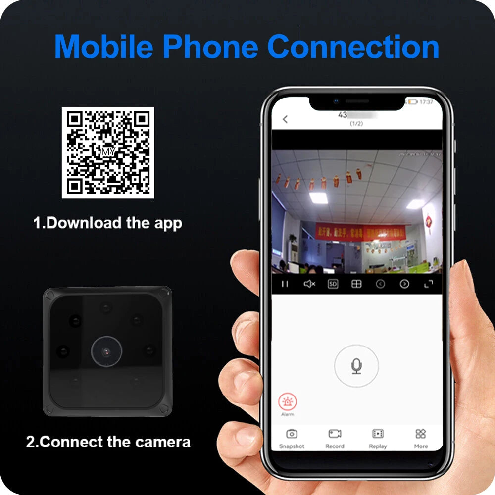 lnhaa WK14 HD mini Wifi Camera Surveillance Home Indoor Audio Wireless Camera IPC HD CCTV Video Security Protection IP Monitor