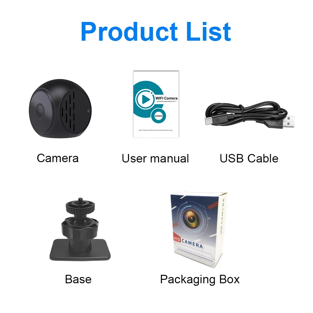 lnhaa WK12 Wifi Surveillance Camera Home Indoor Audio Wireless Camera HD CCTV Video Security Protection Camera Wifi IP Monitor