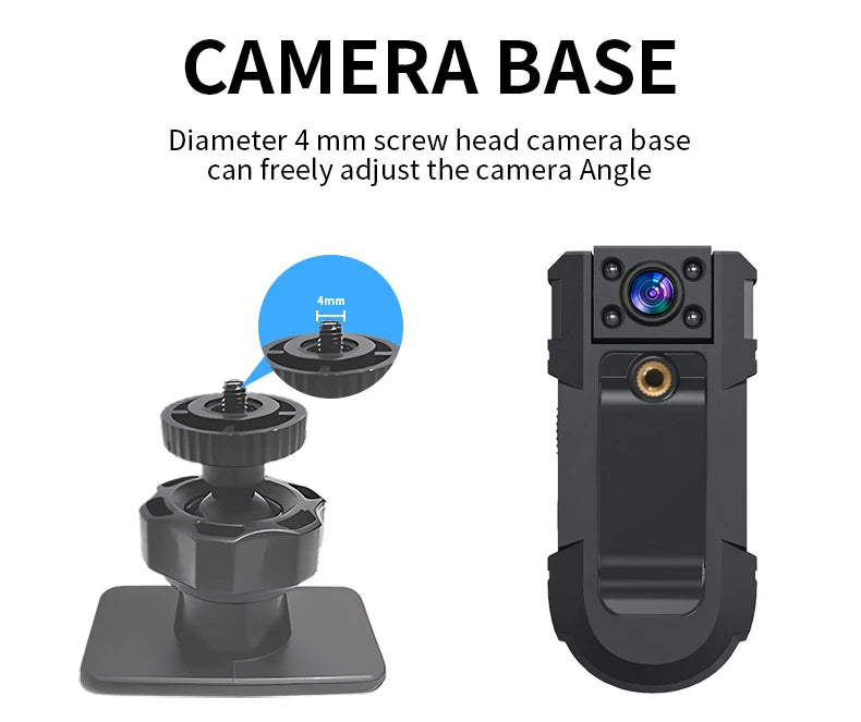 MD32 Mini Body Camera 8 Hours Camcorder Full 1080P HD Police Cam Small 180° Rotating Bike Camera Sports DV Car DVR Pocke Webcam
