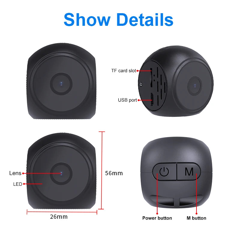 lnhaa WK12 Wifi Surveillance Camera Home Indoor Audio Wireless Camera HD CCTV Video Security Protection Camera Wifi IP Monitor
