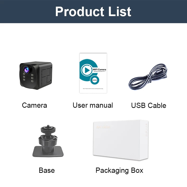 WD19 Mini WiFi Camera Smart Wireless Camcorder HD Small Cam Motion Detection Vlog Espia Night Vision Video  IP Webcamera 1080P