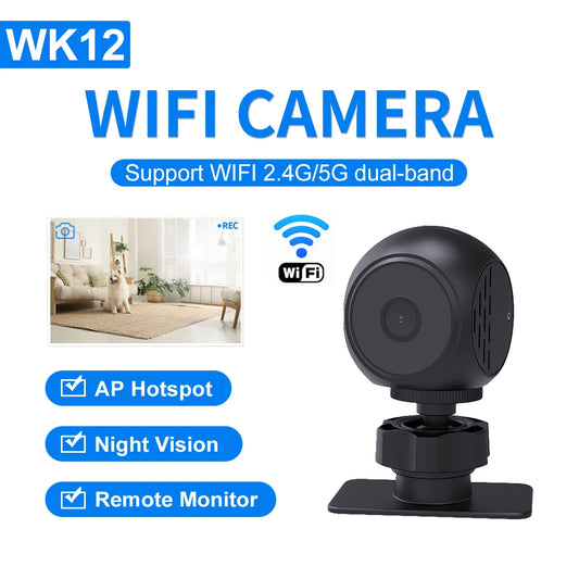 lnhaa WK12 Wifi Surveillance Camera Home Indoor Audio Wireless Camera HD CCTV Video Security Protection Camera Wifi IP Monitor