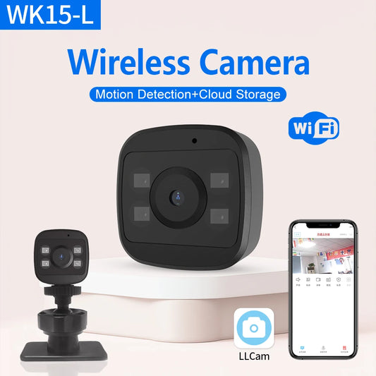 WK15-L Mini WiFi HD Camera, Micro Voice Recorder Cam, Motion Detection, Night Vision, Recording Camcorder, 1080P, IPC, cloud