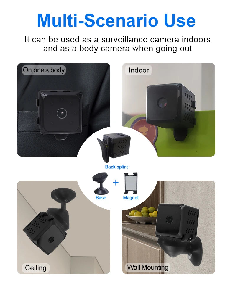 lnhaa WK14 HD mini Wifi Camera Surveillance Home Indoor Audio Wireless Camera IPC HD CCTV Video Security Protection IP Monitor