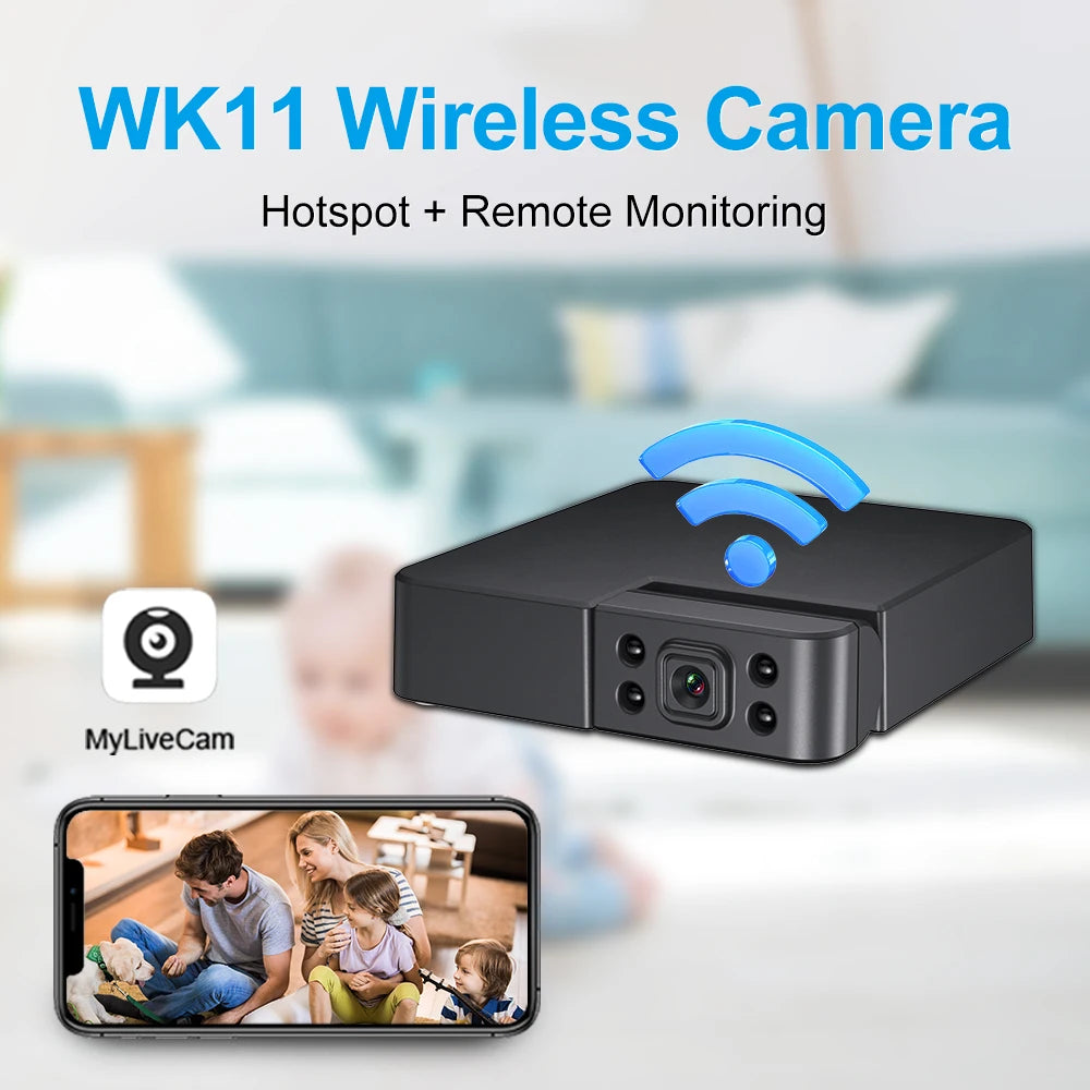 Lnhaa WK11 Mini Wifi Camera Wireless Video Clear IR Night Vision Motion Detection Home Security Surveillance Camera Monitor