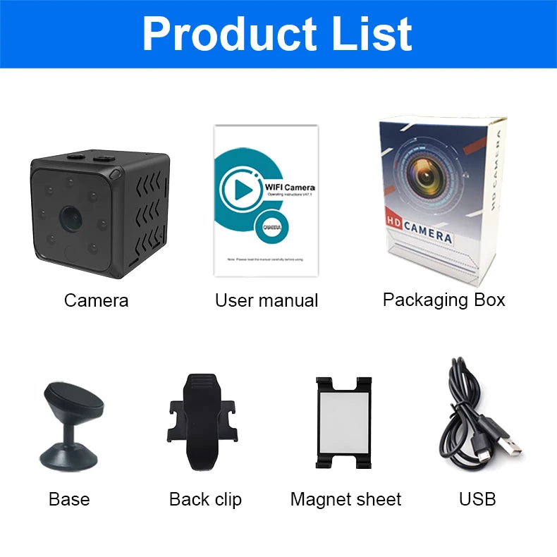 lnhaa WK14 HD mini Wifi Camera Surveillance Home Indoor Audio Wireless Camera IPC HD CCTV Video Security Protection IP Monitor
