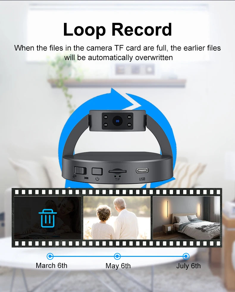 Mini Camera 1080P Small Digital Video Recorder Espial Portable Cameras Motion Detection 10Hours Hide DVR Camcorders No Wifi Cam