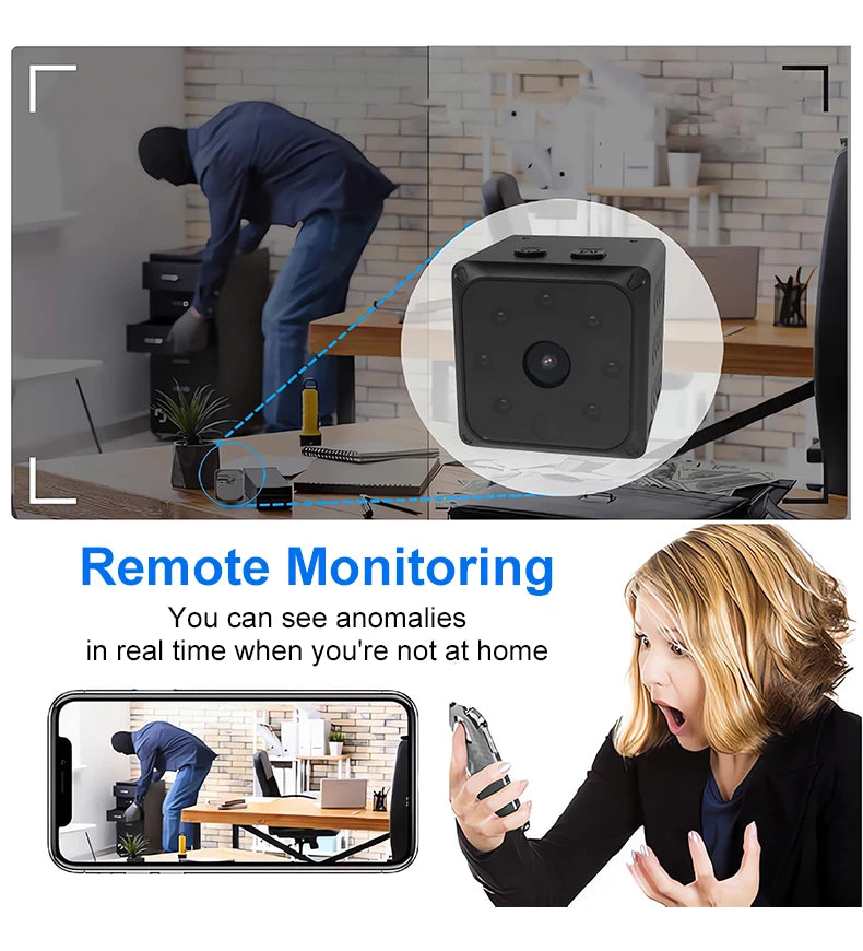 lnhaa WK14 HD mini Wifi Camera Surveillance Home Indoor Audio Wireless Camera IPC HD CCTV Video Security Protection IP Monitor