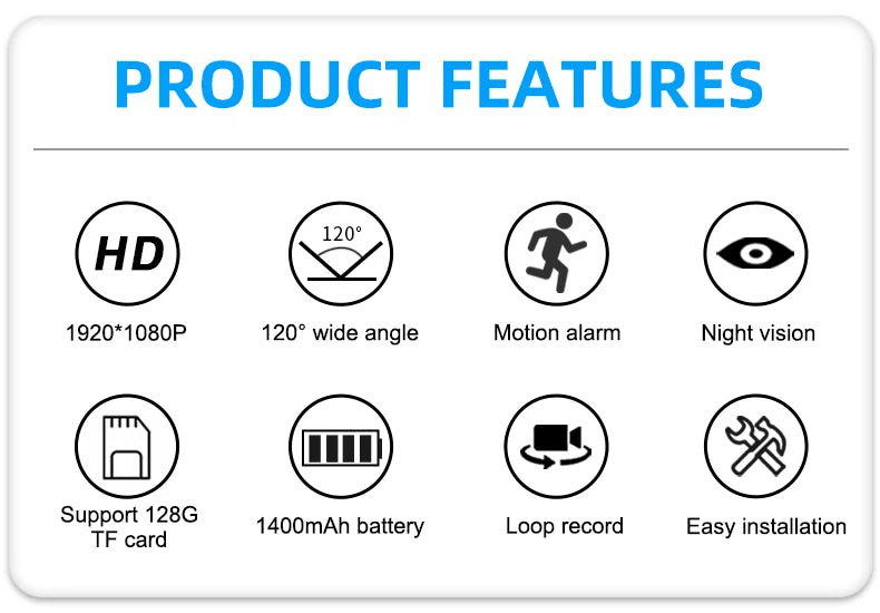 lnhaa WD22 4MP Wireless Security Camera with PIR Alarm  2-Way Talk - 140° Wide Angle 90D Standby Night Vision